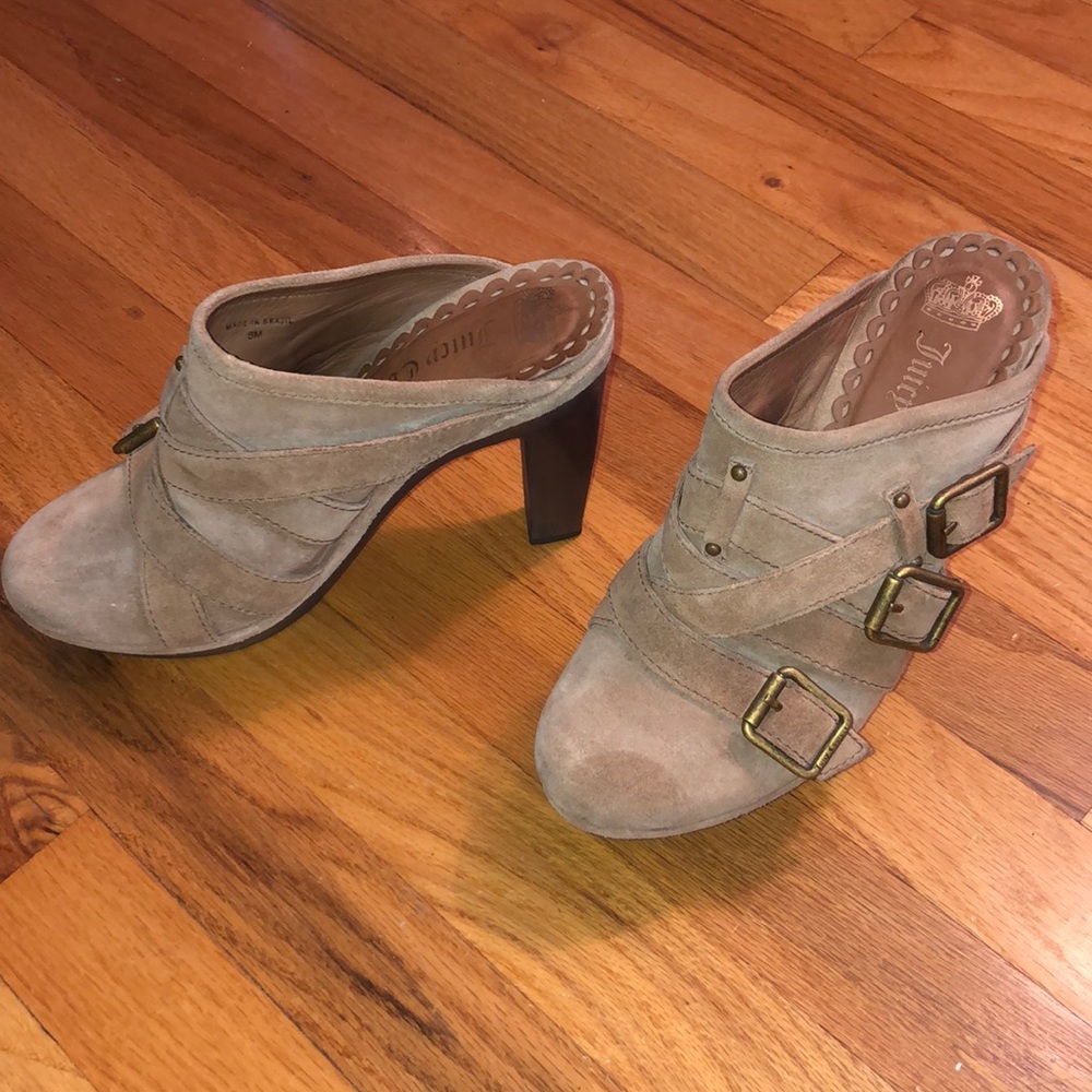 Juicy Couture Tan Suede Heels
